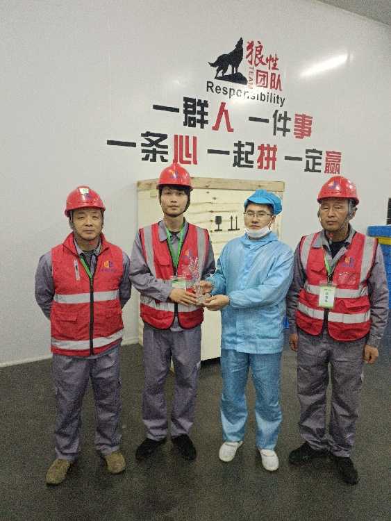 合肥新保利搬运服务有限公司荣获通威太阳能(安徽)有限公司“优秀合格供应商”奖杯